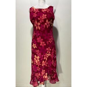 Y2K floral dress colorful fairy romantic ruffle asymmetric hem spring women S